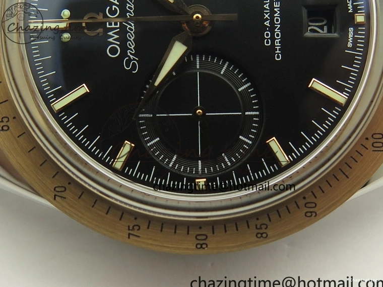 0518 Neat Speedmaster ’57 Co-Axial SS RG OMF 1:1 Best Edition Black Dial On Leather Strap A9300 (Free Leather Strap) 8067